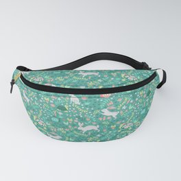 Spring Pattern of Bunnies with Turtles Fanny Pack