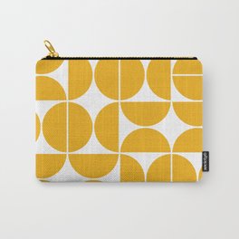 Mid Century Modern Geometric 04 Yellow Carry-All Pouch | Curated, Pop Art, Yellow, Scandinavian, Yellowpattern, Modern, Abstract, Graphicdesign, Midcentury, Vector 