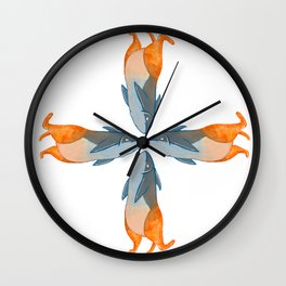 Cat Fish Hybrid Wall Clock | Animalhybrid, Illustration, Fishart, Cat, Drawing, Painting, Tabbycat, Watercolor, Fishcat, Fishhead 