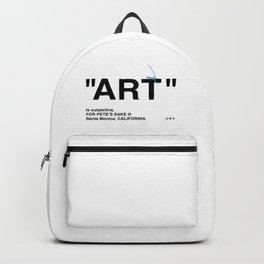 "ART" Backpack | Lv, Kicks, Rapper, Sneaker, Typography, Curated, Virgil, Ye, Supreme, Hype 