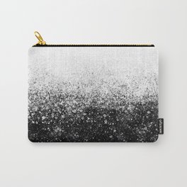 fading paint drops - black and white - spray painted color splash Carry-All Pouch | White, Watercolor, Painting, Spray, Abstract, Drip, Background, Drop, Aerosol, Sprayed 