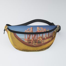 Reed boat on Floating Island of Uros Fanny Pack