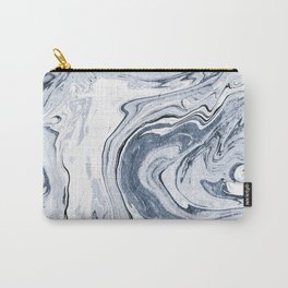 Kiyomi - spilled ink japanese monoprint marble paper marbling art print cell phone case with marble Carry-All Pouch | Abstract, Landscape, Nature, Painting 