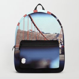 From the Backseat, Driving Across the Golden Gate Backpack | Photo, Backseat, City, Red, Golden Gate, Alexandra Duggan, Driving, Uber, Bridges, Blue 