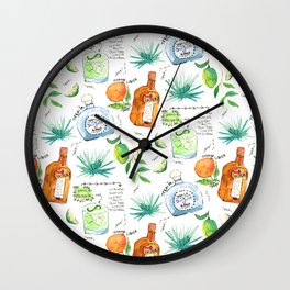 Classic Margarita Cocktail Recipe Wall Clock | Cocktail, Cincodemayo, Mexican, Painting, Tequila, Barrecipe, Margarita, Curated, Happyhour, Party 