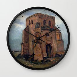 Vincent van Gogh The Old Church Tower at Nuenen (The Peasant's Churchyard) Wall Clock
