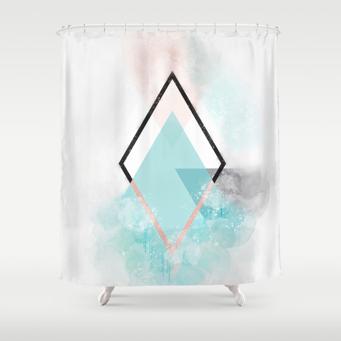 Minimalist Scandinavian Geometric Watercolor Art Digital Download