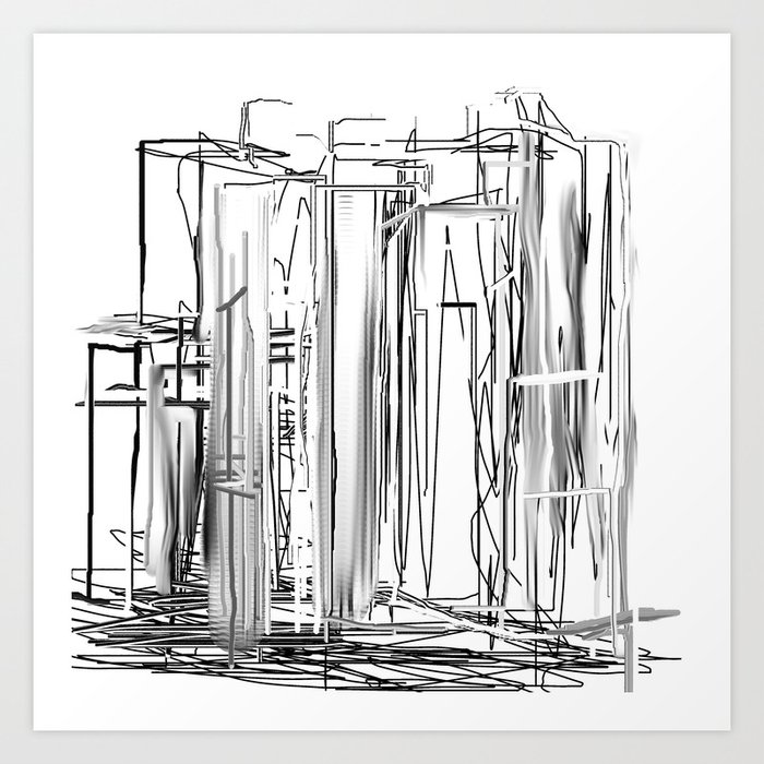 Abstract City Art Print By Jessielee72 Society6