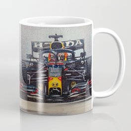 Lewis Hamilton & Max Verstappen, in the rain Coffee Mug | Sport, Car, Drawing, Driver, Automotive, Speed, Vehicle, Classic, Transportation, Cars 