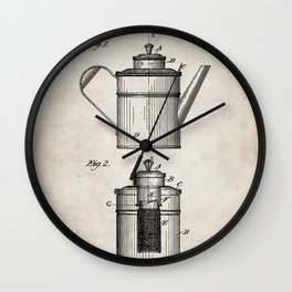 Coffee Patent - Coffee Shop Art - Antique Wall Clock | Coffeeshoppatent, Coffeebeans, Patent, Homeart, Coffee, Vintage, Antique, Frenchpress, Coffeepatent, Coffeepercolator 