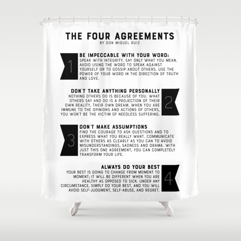 The Four Agreements By Don Miguel Ruiz Shower Curtain By