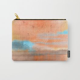 My Heart Is Like Sunshine - Pastel Carry-All Pouch | Painting, Sun, Orange, Watercolor, Graphic, Minimal, Ocean, Mint, Light, Drawing 