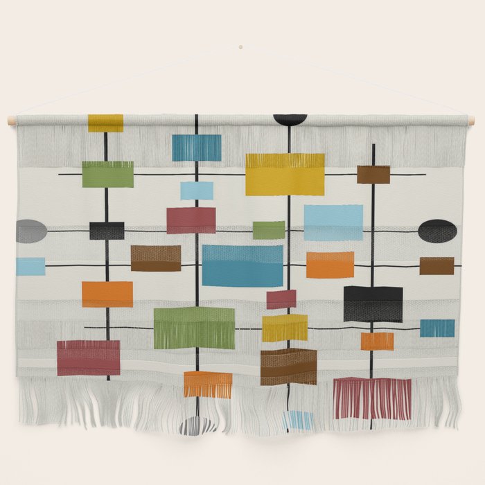 MidCentury Modern Art 1.3 Wall Hanging by oldurbanfarmhouse Society6