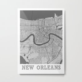 New Orleans Pencil City Map Metal Print | Citylimits, Photo, Accuratemap, City, Plan, Landscape, Skyline, Minimal, Citymap, Metropolismap 