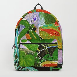 Henri Matisse Goldfish Backpack | Plants, Orange, Garden, Modern, Fish, Goldfish, Museum, Matisse, Botanical, Painting 