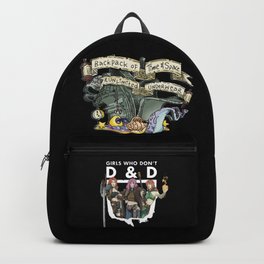 Backpack of Unlimited Underwear [Black] Backpack | Backpackofholding, Podcast, Dice, Digital, D20, Graphicdesign, Dungeonsanddragons, Dnd, Girlswhodontdnd, Typography 