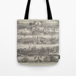 Destruction of San Francisco by earthquake & fire, Vintage Print Tote Bag