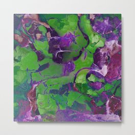 Abstract Green and Purple Garden 767 Metal Print | Garden, Abstract, Design, Distressed, Digital, Purple, Surface Design, Photo, Texture, Graphic Design 