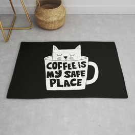 coffee is my safe place Rug