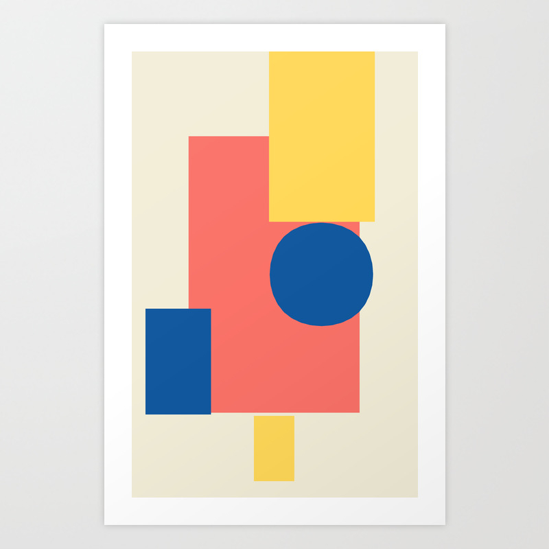 Spring Modern Geometric Abstract Art Print By Josericardo Society6