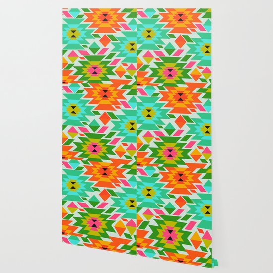 Ethnic With A Tropical Summer Vibe Wallpaper By Cocosabstractions