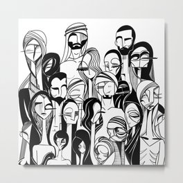 Family Reunion by temsa7 Metal Print | Drawing, Ink Pen, Digital, Ipad 
