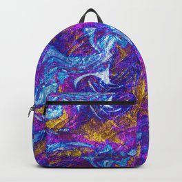 Shimmering Blue and Gold Sails Backpack | Stationery, Vibrantvivid, Shimmeringfoil, Kitchendining, Craftsprojects, Bluetealpurple, Wildexciting, Vividcolors, Contemporary, Liquidpaintpour 