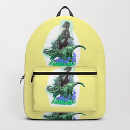 Dinosaurs World (design by ACCI) Backpack | Cave, Animal, Ancient, Dino, Velociraptor, Graphicdesign, Wild, Extinct, Evolution, Dinosaur 