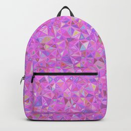 Purple Shards of Life Backpack | Geometric, Minimalist, Layers, Pink, Pastel, Glassshards, Purpleglass, Abstractgeometric, Trianglepattern, Purple 
