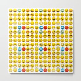 Yellow smile emoticon emoji pattern Metal Print | Graphicdesign, Crying, Smiles, Smileface, Emoticonpattern, Sunglass, Funnyemoji, Emoticon, Happysmile, Yellow 