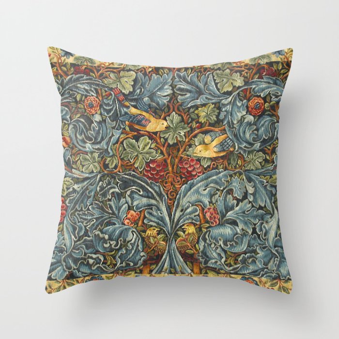 William Morris Acanthus & Vine Throw Pillow by Archipelago | Society6