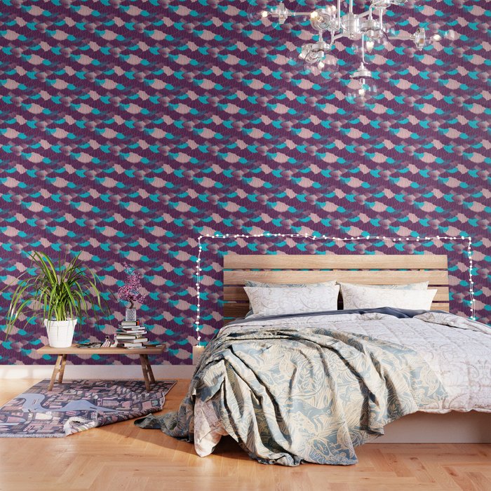 Scallop Abstract Purple Pink Blue Wallpaper By Mellowcat