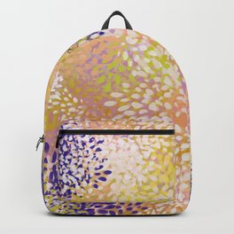 Bed of Flowers Backpack | Abstract, Bedsheets, Colourful, Unique, Minimalist, Floral, Simple, Painting, Illustration, Pattern 