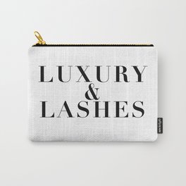 Luxury & Lashes Carry-All Pouch | Digital, Graphicdesign, Black And White, Beauty, Interiordecor, Luxury, Chic, Fashion, Glam, Lashes 
