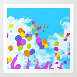 Balloon release Art Print