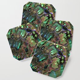 Oil Slick Abalone Mother Of Pearl Coaster