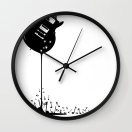 Bubbling Musical Notes Wall Clock | Vector, Bluesguitar, Illustration, Rockguitar, Blackandwhite, Jazzguitar, Graphicdesign, Instrument, Electric, Digital 