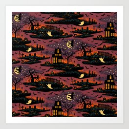 Halloween Night - Bonfire Glow Kunstdrucke