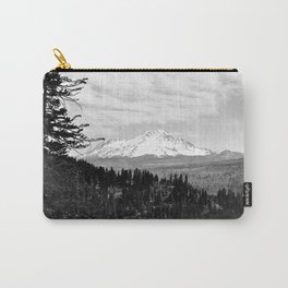 Mount Shasta, and neighboring mountain Shastina, Siskiyou County, ca.1900-1940 Carry-All Pouch | Vintage, Black and White, Nature, Photo 