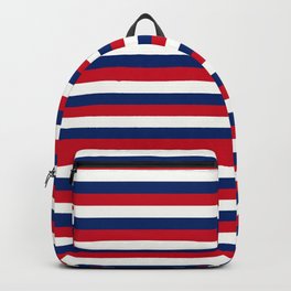 USA Backpack | Digital, Stripes, Pattern, Graphicdesign, White, Country, Usa, Red, Blue 