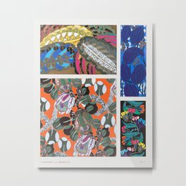 Vintage art deco pattern Edouard Benedictus Metal Print | Typography, Patterncollage, Colorfulmix, Patternsflowers, Patterndesigns, Colorfulpatterns, Pattern, Patternart, Digital, Illustration 