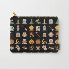Halloween Icons Carry-All Pouch | Spider, Witch, Graphicdesign, Candys, Vector, Dracula, Digital, Halloween, Vampir, Candle 