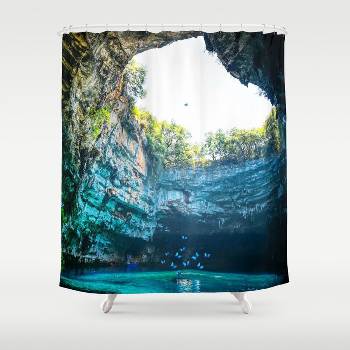 Sea Cave In Greece Shower Curtain By Azima Society6