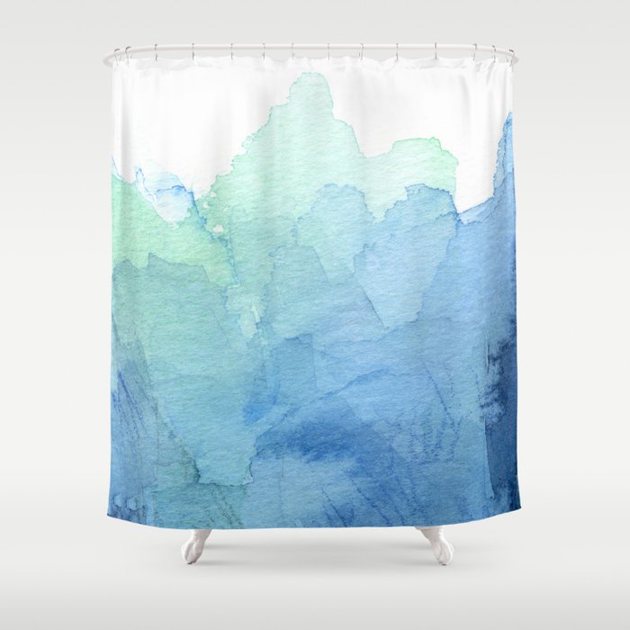 Abstract Watercolor Texture Blue Green Sea Sky Colors Shower Abstract Watercolor Texture Blue Green