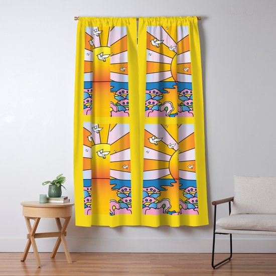 California Sunshine Lsd Blotterart Blackout Curtain By Bambubay Society6