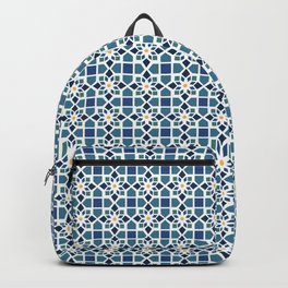 Udaipur Patterns Backpack | Pattern, Pop Art, Digital, Blue, Graphicdesign, Stencil 