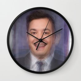 Jimmy Fallon Portrait Overlay Wall Clock | Man, Singer, Show, Host, Television, Snl, Comedian, Saturdaynightlive, Jimmyfallonart, Weekendupdate 