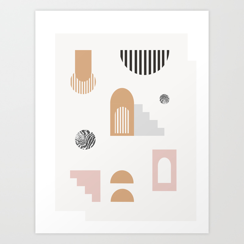 Elektra Earthtones Art Print Abstract Art Prints Minimalist