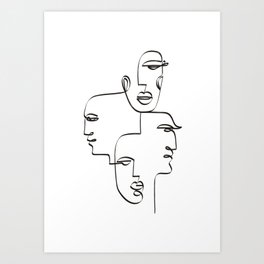 Abstract Faces Art Prints For Any Decor Style Society6