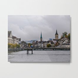 Mountain Fog-Zurich, Switzerland Metal Print